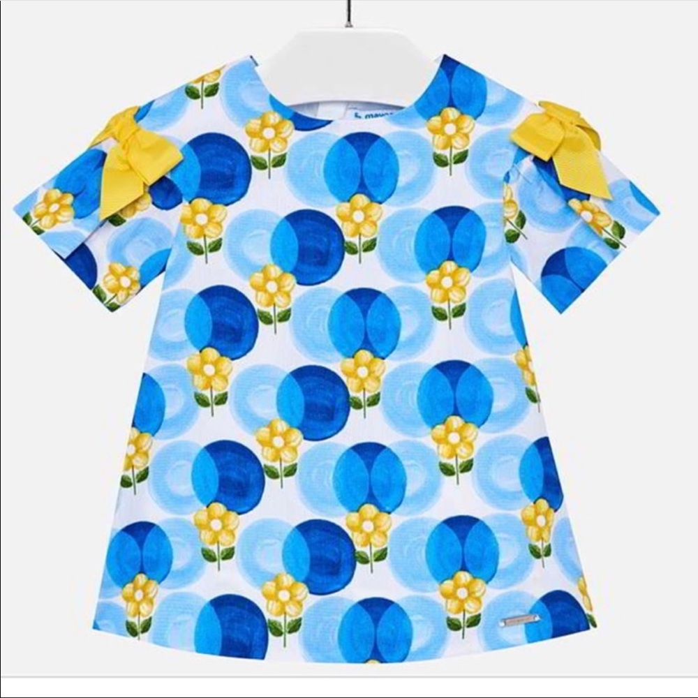 Blue and Yellow dress by Mayoral - 2T